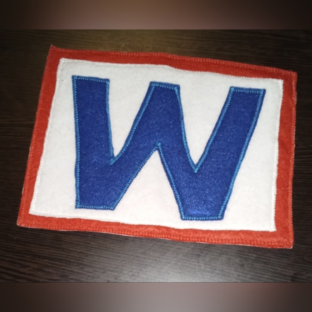 New Chicago Cubs MLB Varsity Style Cubs "W" Win Patch Emblem Logo! 8" x 6" Inch